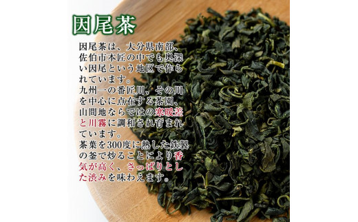 釜炒り茶 因尾茶 (計300g・100g×3袋) 【AH69】【 (有)きらり】 - 大分