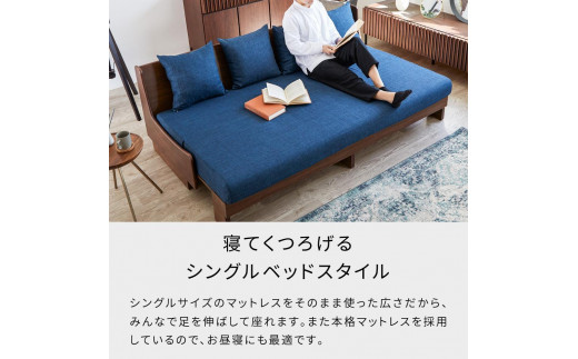 日本製2-3人用ソファベッド〜大人男性が寝転がれる〜