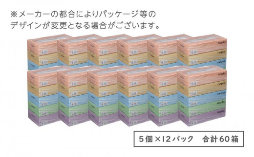 A025】紙のまち苫小牧 ネピア ティシュ（60箱）200組 400枚 - 北海道