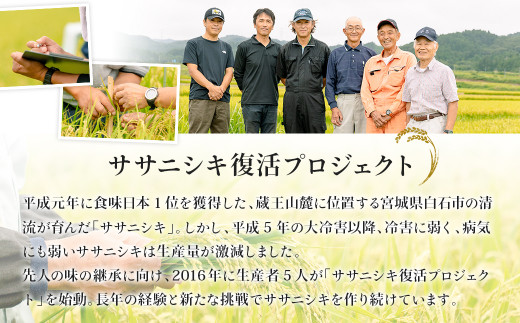 ササニシキ玄米30kg 特別栽培米 宮城県白石市産【06033】