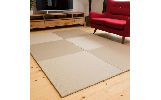 フロアー畳 和紙製畳表 清流 灰桜色 6枚