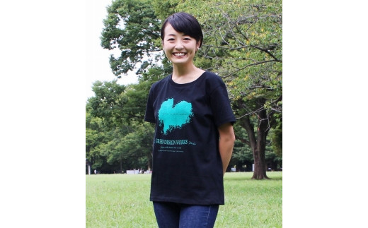 屋久島ウィルソン株ハートTシャツ(黒地／女性Mサイズ) 805641 - 鹿児島県屋久島町