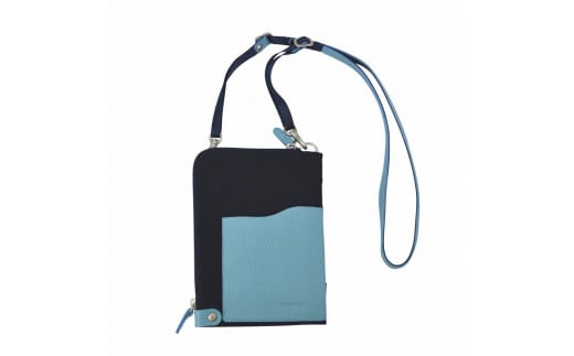豊岡鞄 For the blue クロスミニショルダー(ディープブルー、オーシャンブルー)