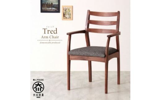 Tred Arm Chair Walnut Fabric-A 439364 - 福岡県大川市