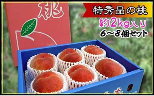＜滴る果汁とあふれる果肉が自慢＞大玉の桃2kgセット【先行予約・2023年6月下旬より順次発送】