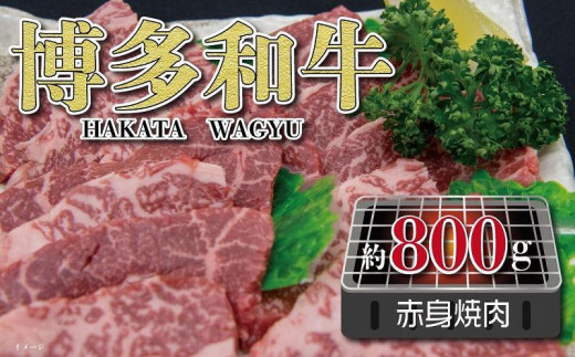 福岡の豊かな自然で育った 博多和牛赤身焼肉用 約800g 454635 - 福岡県大川市