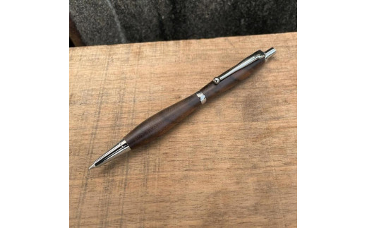 木製ボールペン（ウォールナット・上杢・艶消し仕上げ） 2Pice】 木製