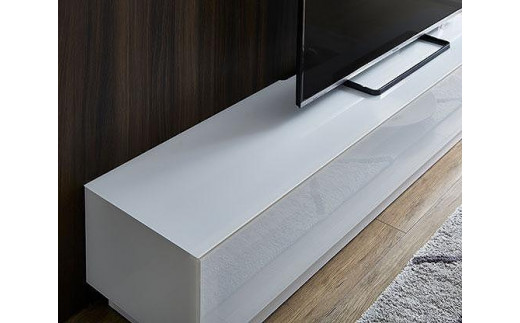 【開梱設置】テレビ台 ルーチェ ガラスタイプ 幅150-200cm TV ホワイト 白 テレビボード TV台 TVボード ローボード 家具|