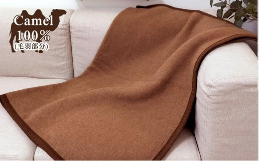 厳しい自然が生んだ暖かさ　キャメル100%（毛羽部分）毛布　ひざ掛サイズ（70×100cm）CA-22H 764835 - 和歌山県和歌山市