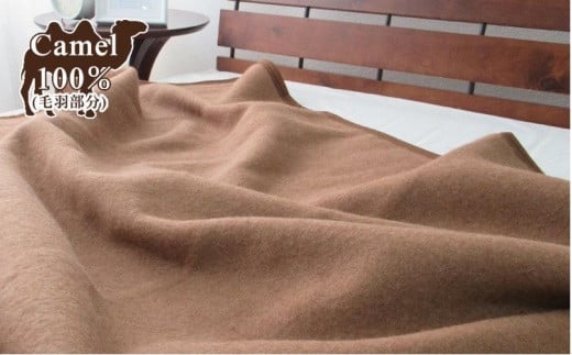 厳しい自然が生んだ暖かさ　キャメル100%（毛羽部分）毛布　シングル（140×200cm）CA-20S 764837 - 和歌山県和歌山市