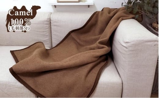 厳しい自然が生んだ暖かさ　キャメル100%（毛羽部分）毛布　ハーフサイズ（140×100cm）CA-21R 764836 - 和歌山県和歌山市