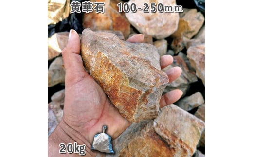庭石 黄華石（100〜250mm）1袋（約20kg）砕石 ロックガーデン ドライガーデン 731138 - 岐阜県大野町