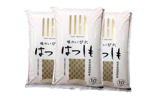 味のいび米ハツシモ30kg(10kg×3袋) 728370 - 岐阜県大野町