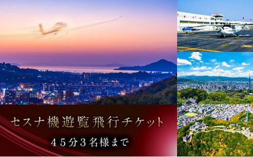セスナ機 遊覧飛行チケット（45分）／3名様まで搭乗可 593058 - 愛媛県松山市