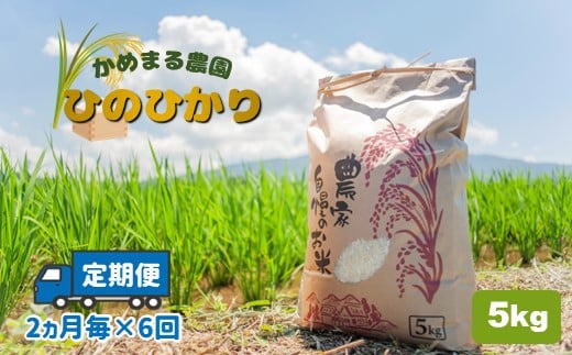 【 定期便 6回 】 かめまる農園の「ひのひかり」5kg（2ヶ月毎×6回） 641725 - 熊本県玉名市