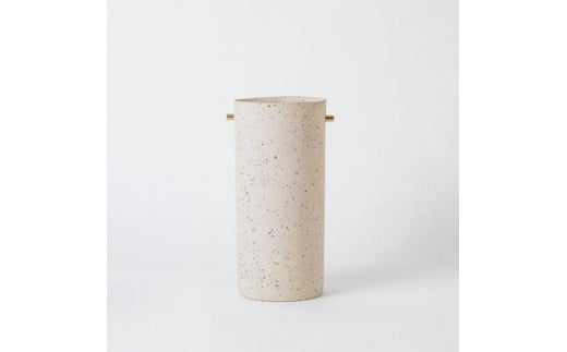 [HIJICA]TEOKE vase（L）　白御影　HJC-01WT 511633 - 滋賀県甲賀市