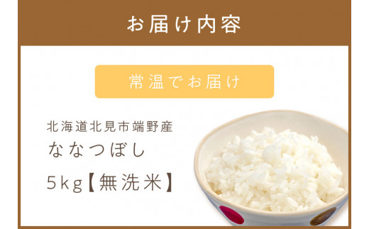 ななつぼし 無洗米5kg 北海道 北見市端野産 ( 米類 米 無洗米 ご飯 お