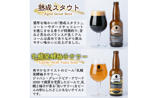 A2-021 KAKUIDA BREWERY クラフトビール飲み比べ4本セット(計4本)【福山黒酢】霧島市 酒 瓶ビール 地ビール 詰め合わせ