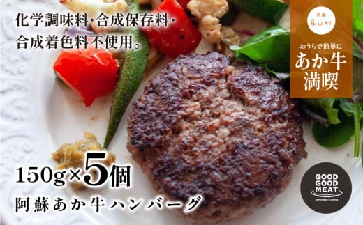 阿蘇あか牛ハンバーグ150g×5個入り - 熊本県産山村｜ふるさとチョイス