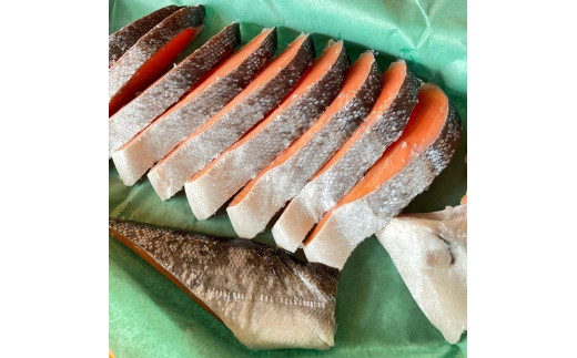 甘口】【毎月12ヶ月 定期便】厚切り銀鮭 半身1枚 約10枚切【鮭 塩鮭