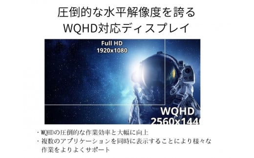 千葉県いすみ市のふるさと納税 液晶モニター 27型ワイド WQHD(2560×1440) リファビッシュ品【1388448】