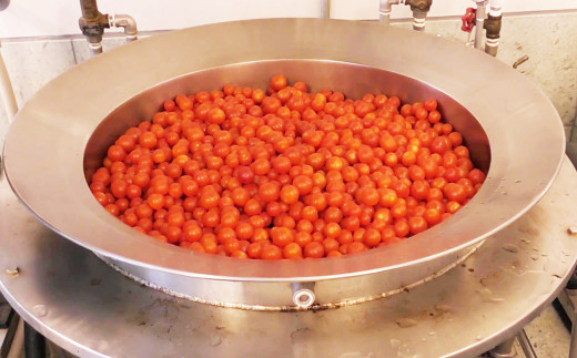 自社農場で収獲したトマトを隣接の自社工場でジュースへ加工。新鮮なトマトだけを使用したフレッシュジュースです。