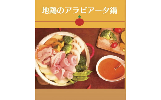 【鶏鍋×イタリアン】地鶏のアラビアータ鍋 B（2人前×２セット） 766094 - 和歌山県和歌山市