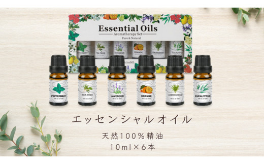 エッセンシャルオイル 天然100％ 精油 10ml × 6本 ( ペパーミント