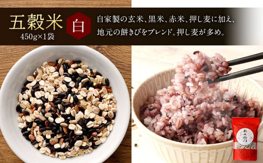 【定期便年3回】 五穀米 (黒・白) ＆ もち麦 セット 計1.3kg