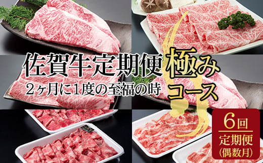 【定期便】佐賀牛極みコース 隔月（2ヶ月に1度) お肉の定期便 A5～A4 