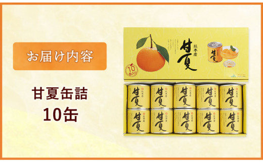 甘夏缶詰10缶入り《60日以内に順次出荷(土日祝除く)》熊本県 葦北郡 津奈木町 あしきた農業協同組合 JAあしきた 柑橘 甘夏 あまなつ フルーツ  果物 缶詰 送料無料