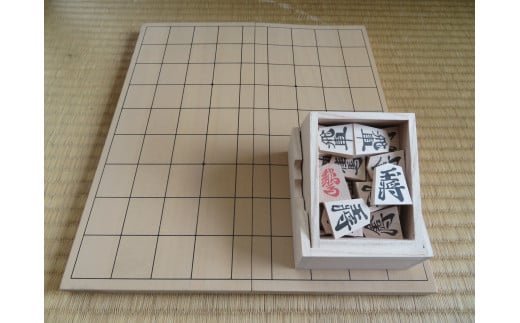 05P8011 将棋駒と将棋盤のセット(上彫・1寸盤) - 山形県天童市 