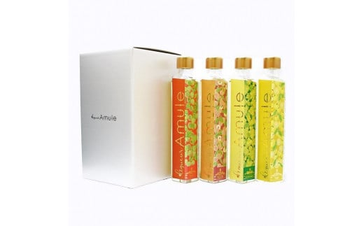 日本酒ベースの4種のリキュール　Amule（200ml×4種） 714776 - 新潟県新潟県庁