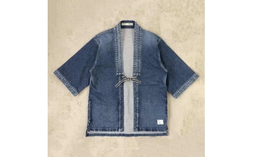 [岡山デニム]“DENTO BLUE" 着物ジャケット [半袖] / [全3サイズより選択]