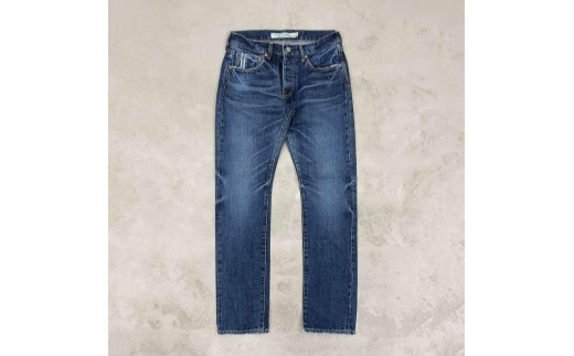 CK80【岡山デニム】USED加工ジーンズ［INDIGO・タイトストレート］／36インチ