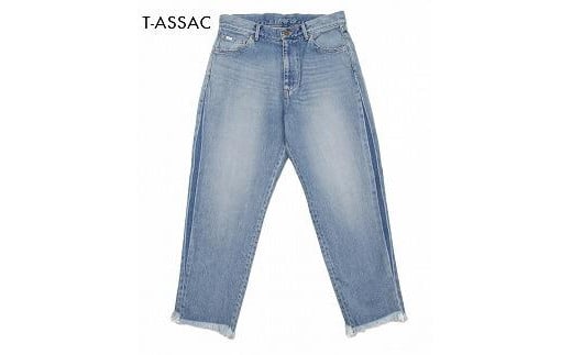 DB23【SIZE:1】T-ASSACレディースジーンズ「BAGGY/LIGHT INDIGO」（バギー）