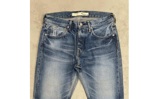 CK77【岡山デニム】USED加工ジーンズ［L-INDIGO・スリムテーパード 