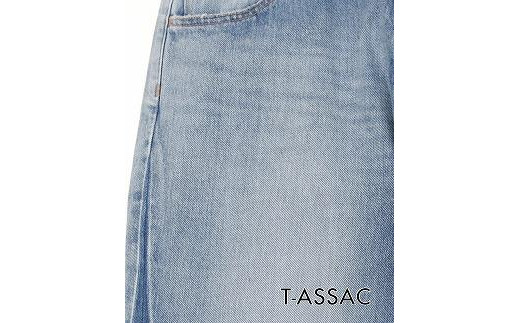 DB23【SIZE:1】T-ASSACレディースジーンズ「BAGGY/LIGHT INDIGO」（バギー）