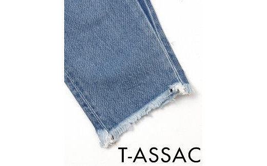 DB23【SIZE:1】T-ASSACレディースジーンズ「BAGGY/LIGHT INDIGO」（バギー）