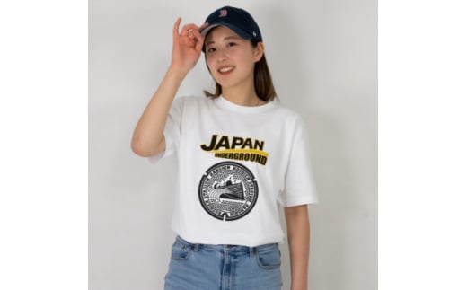 阪神甲子園球場 マンホールTシャツ 白 XLサイズ【1386796】
