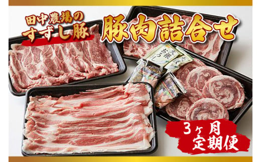 M-1 3ヵ月定期便 【田中農場のすずし豚】 豚肉詰合せ 252004 - 茨城県行方市