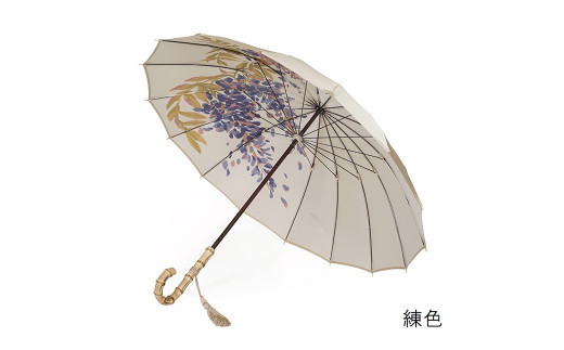 【前原光榮商店】婦人用雨傘 藤ごころ-カーボン〈手元：寒竹〉 (カラー：練色) 834014 - 東京都台東区