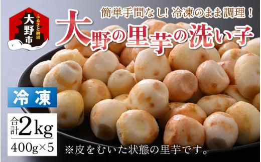 簡単手間なし！冷凍のまま調理！大野の里芋の洗い子 400g × 5袋 計2kg (冷凍)  242755 - 福井県大野市