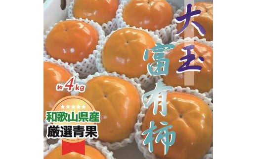 ★11月発送★ 【絶品】大玉富有柿(約4kg)