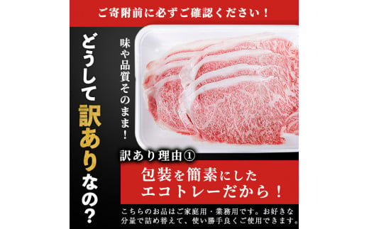 訳あり・業務用】鹿児島県産A5等級黒毛和牛 サーロイン大判スライス 計