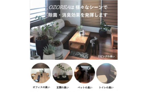 低濃度オゾン発生器『OZOREA』ホワイト【1381430】|ダイコー化学工業株式会社