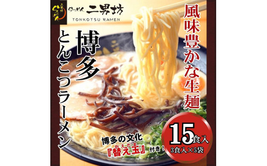 博多とんこつラーメン20杯分と替え玉5玉の計25食分 4種類の本場博多の