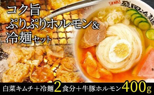 【やまなか家】コク旨ぷりぷりホルモン・冷麺セット 