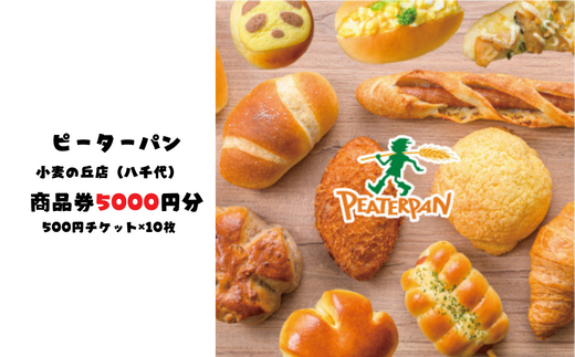 ピータパン小麦の丘店(八千代)限定5000円商品券!【千葉県の美味しい焼きたてパンの店】 670442 - 千葉県八千代市