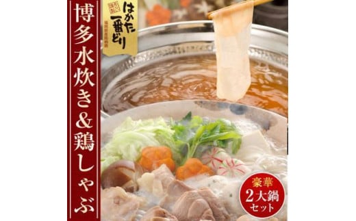 博多水炊きと鶏しゃぶの2大鍋セット (計4～6人前) 667622 - 福岡県大川市